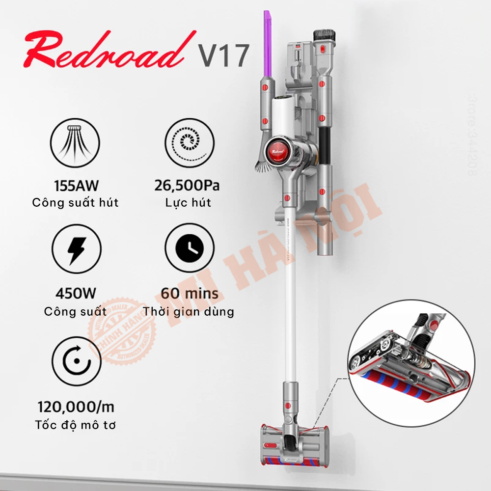 14 Điểm vượt trội của máy hút bụi không dây Redroad V17