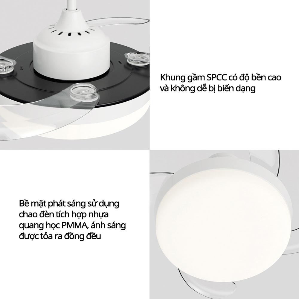 đèn quạt trần thông minh Yeelight C900 có thể kết nối với người dùng thông qua ứng dụng Mijia