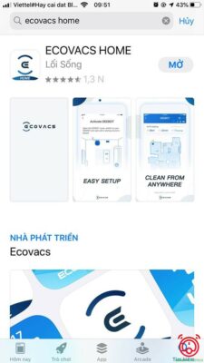 Bước 1: Tải và cài đặt App Ecovacs Home