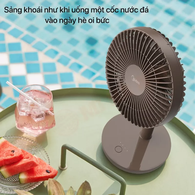 Quạt tích điện mini Midea