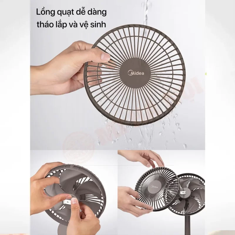 Quạt tích điện mini Midea