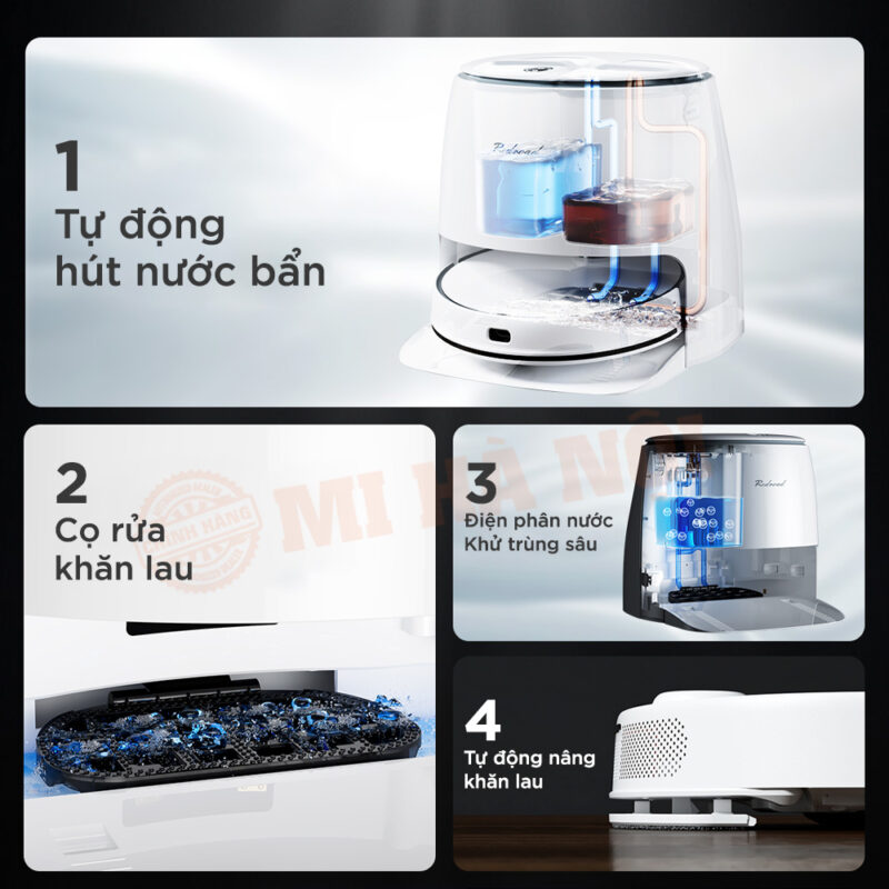 Top 4 robot hút bụi tự động giặt giẻ tốt nhất hiện nay, Mi Hà Nội
