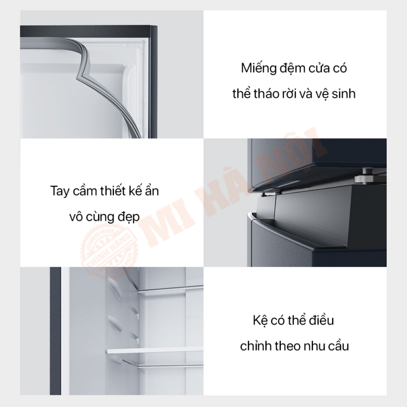 Thiết kế của tủ lạnh Xiaomi Mijia 430L giúp dễ dàng vệ sinh và đều chỉnh