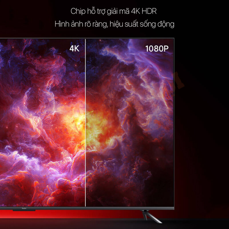 Tivi Redmi Smart X86 sở hữu chất lượng hình ảnh Ultra HD 4K, có thể hiện thị hàng chục triệu pixel