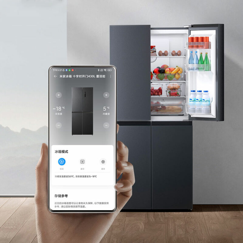 Tủ lạnh Xiaomi 4 cánh 430 lít kết nối và điều khiển qua app trên điện thoại 