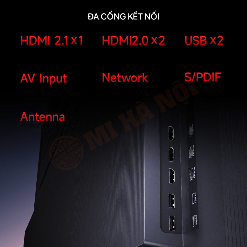 Mẫu tivi Xiaomi 100 inch này cung cấp nhiều cổng kết nối đa dạng