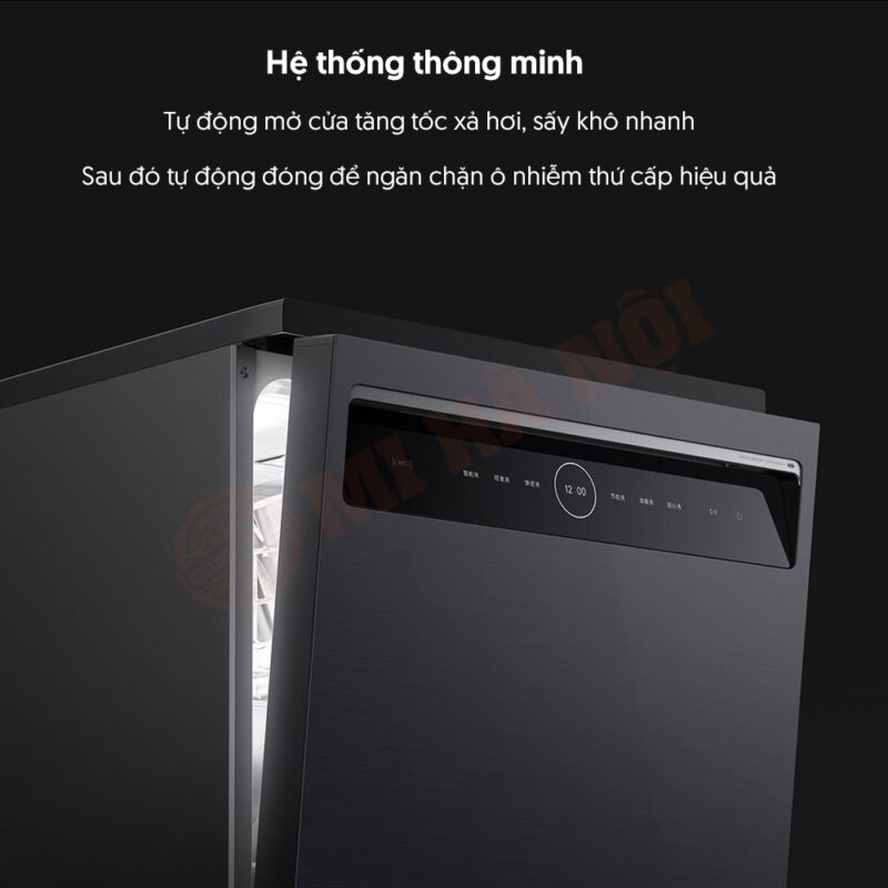 Máy rửa bát Xiaomi 15 bộ có thể tự động mở cửa thêm 4cm, đồng thời kích hoạt bộ phận khí nóng PTC