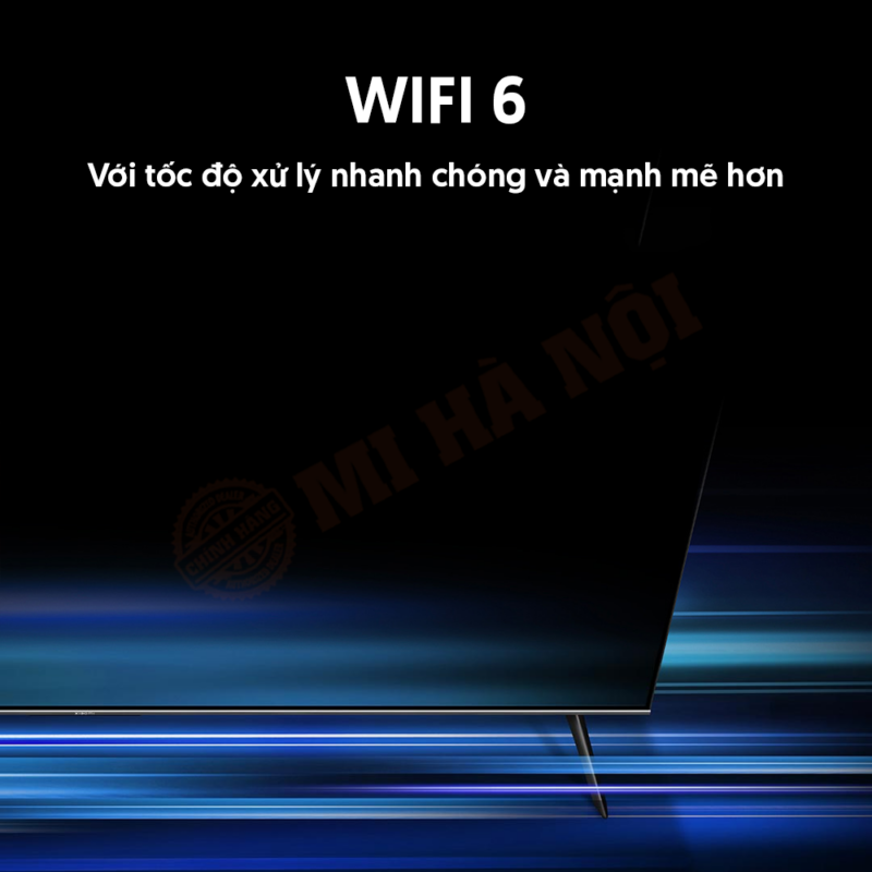 ề kết nối mạng, Tivi Xiaomi S75 cũng hỗ trợ chuẩn truyền dẫn không dây Wi-Fi 6 có tốc độ cao hơn và độ trễ thấp hơn