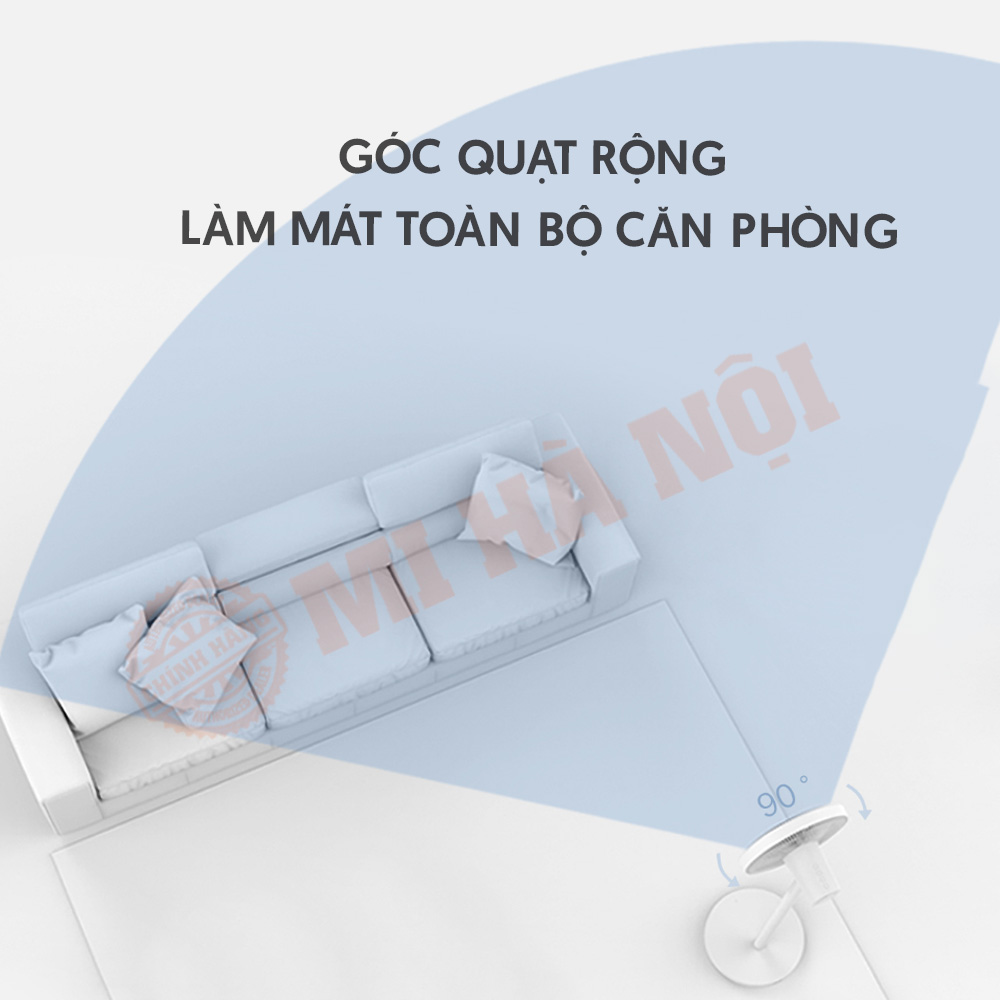 Quạt Standing Fan 1C (2 Lite) là chiếc quạt thông minh đa năng với khả năng xoay ngang 90 độ