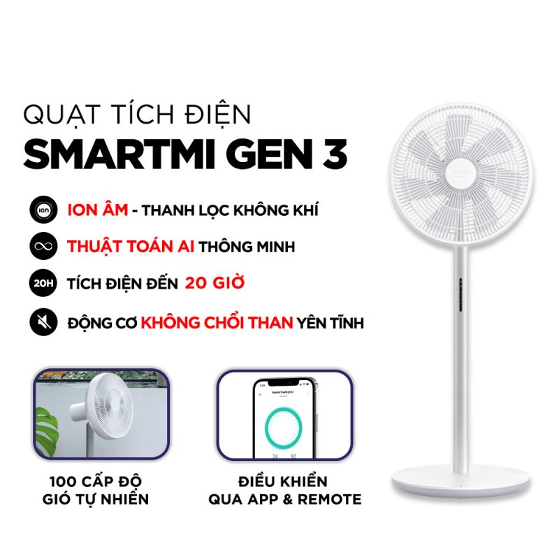 Quạt tích điện Smartmi Gen 3