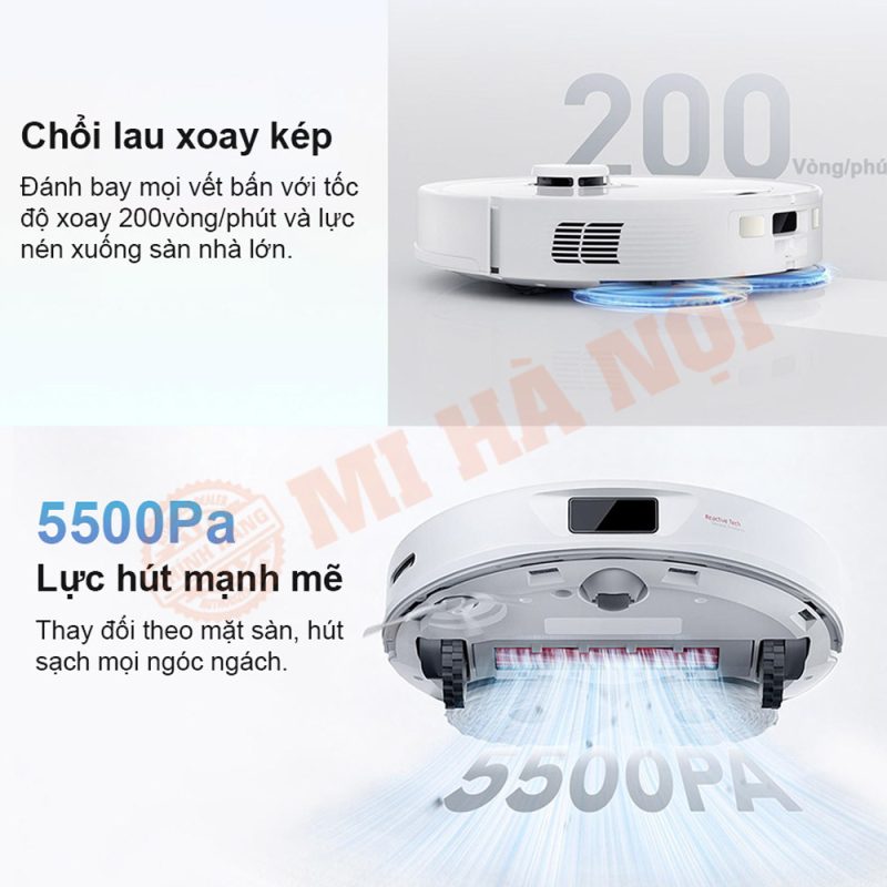 Chổi lau xoay kép lần đầu xuất hiện tại robot của Roborock