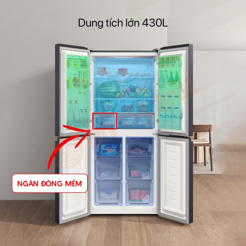 Tủ lạnh 4 cánh có nhiều tính anwng hiện đại
