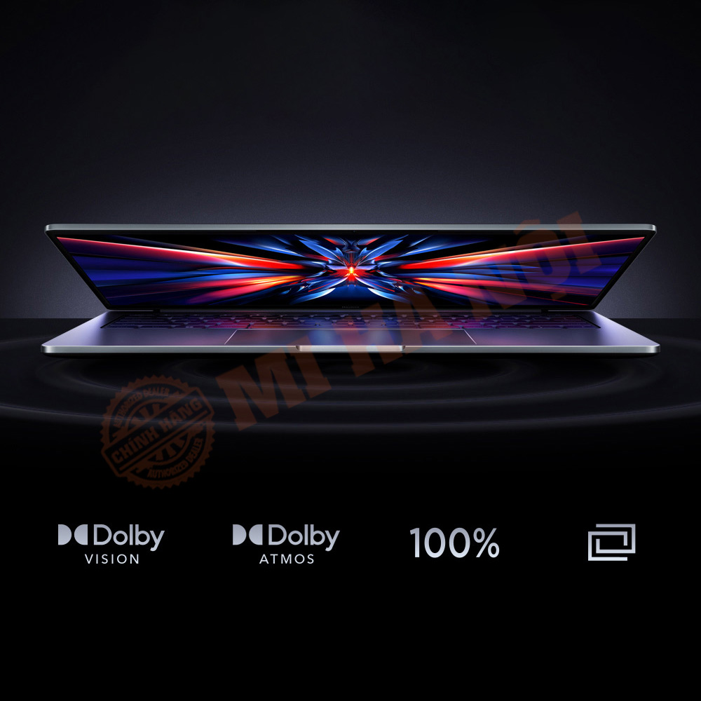 Laptop Redmi Book Pro 16 2024 hỗ trợ Dolby Vision và Dolby Atmos với hệ thống loa kép 2W, mang lại trải nghiệm xem phim và chơi game ấn tượng