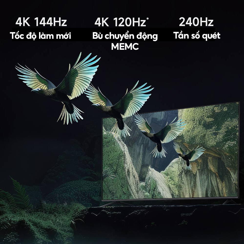 Tốc độ làm mới cực nhanh lên đến 240Hz