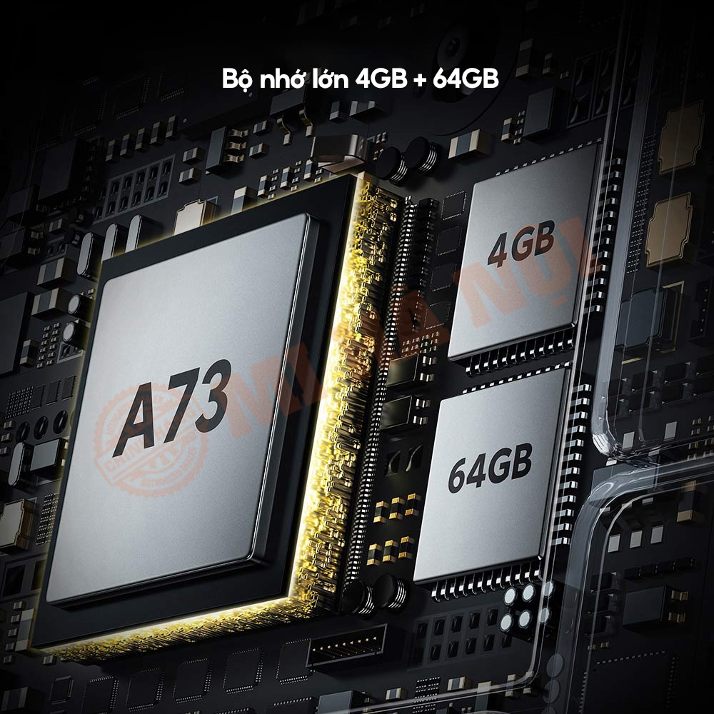 Bộ xử lý lõi tứ A73, Ram 4GB bộ nhớ trong 64GB - Mi Hà Nội