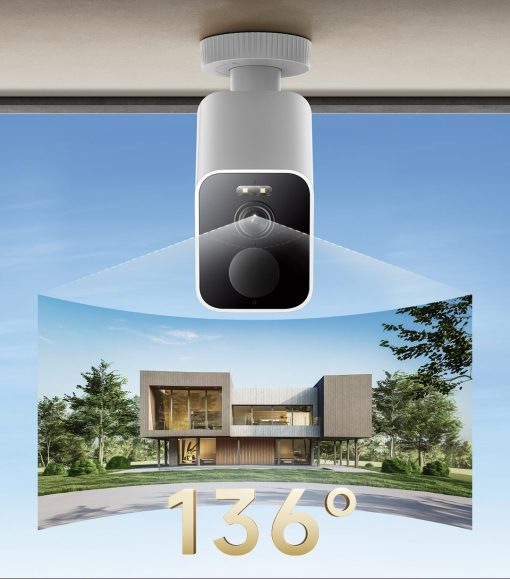 Camera góc rộng 136° cho tầm nhìn toàn diện hơn