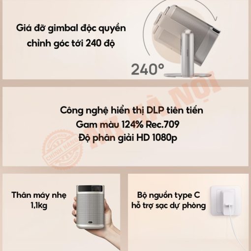 Máy chiếu Xiaomi XGIMI Play3 có nhiều tính năng nổi bật so với tầm giá