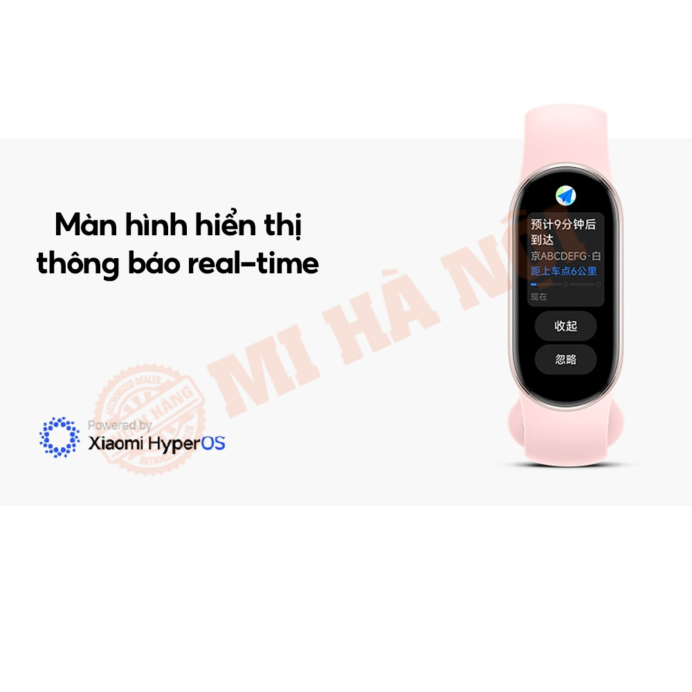 Màn hình Mi Band 9 thông báo mọi thông tin real-time