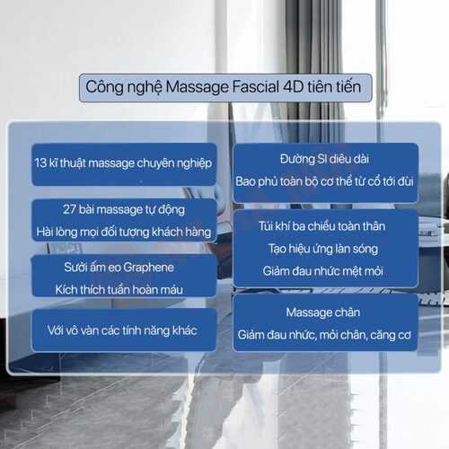 Ghế massage sở hữu công nghệ massage 4D tiên tiến