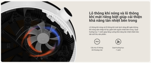 Lỗ thông khí xiaomi induction cooker lite tăng khả năng tản nhiệt