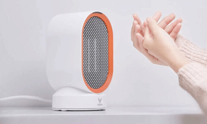 Máy sưởi mini với thiết kế nhó gọn