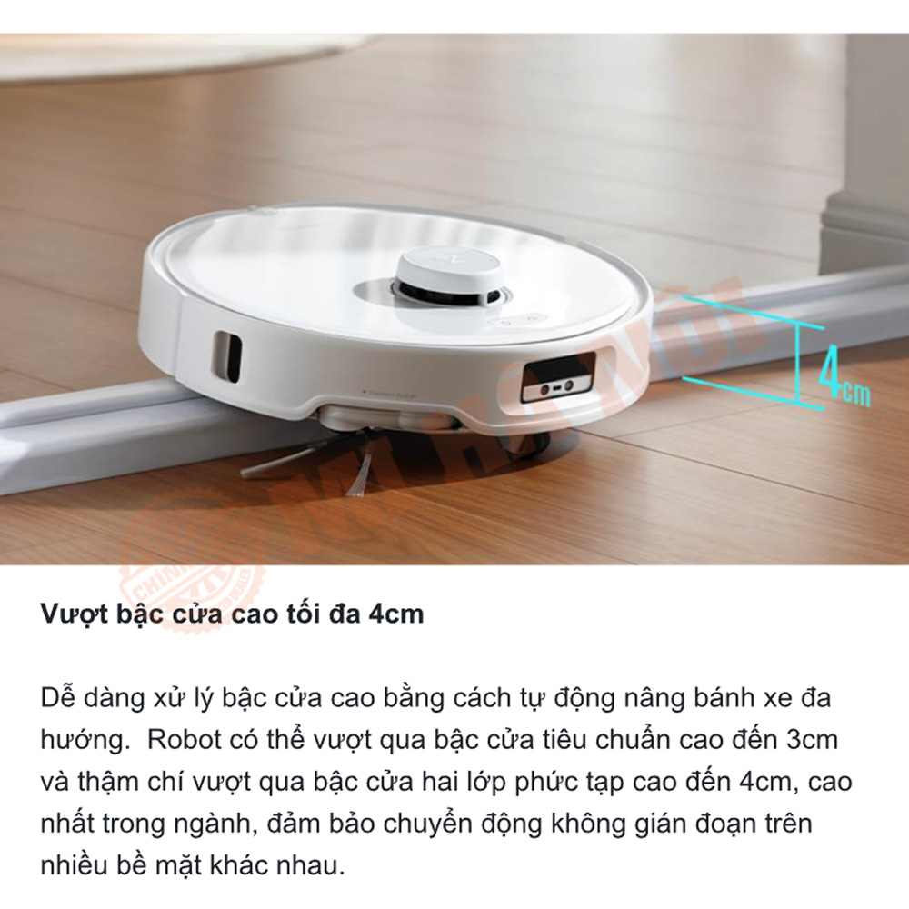 Vượt chướng ngại vật lên đến 4cm