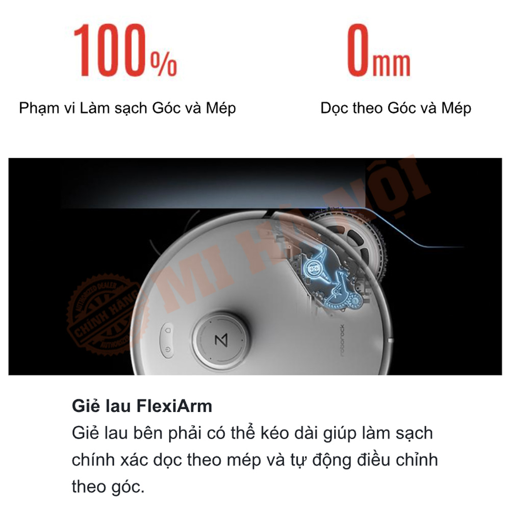 Công nghệ FlexiArm™ làm sạch góc vượt trội