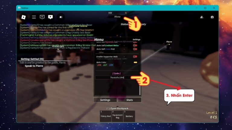 Mẹo sở hữu Mythical Rod trong Roblox Fisch để kiếm tiền nhanh