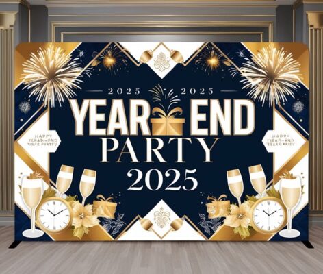 Gợi ý mẫu Backdrop Year End Party 2025 ấn tượng tất niên