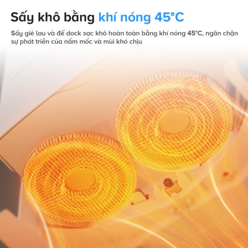 Sấy khô giẻ với khí khô nóng 45°