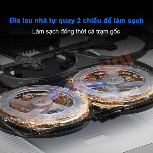 Làm sạch với đĩa lau nhà tự quay 2 chiều