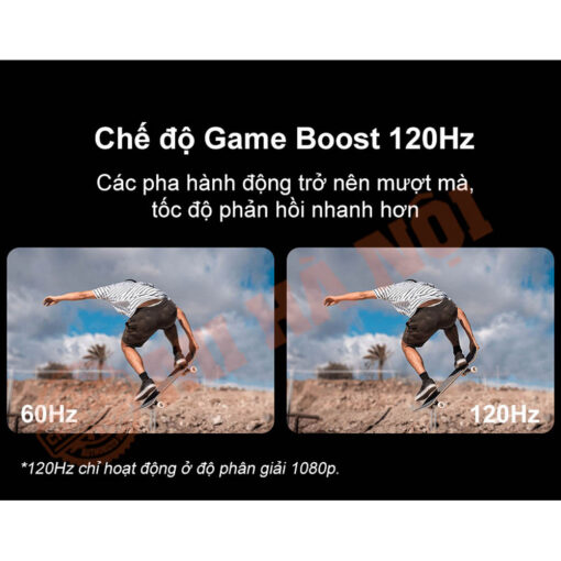 Trải nghiệm chơi game mượt mà với chế độ Game Boost 120Hz