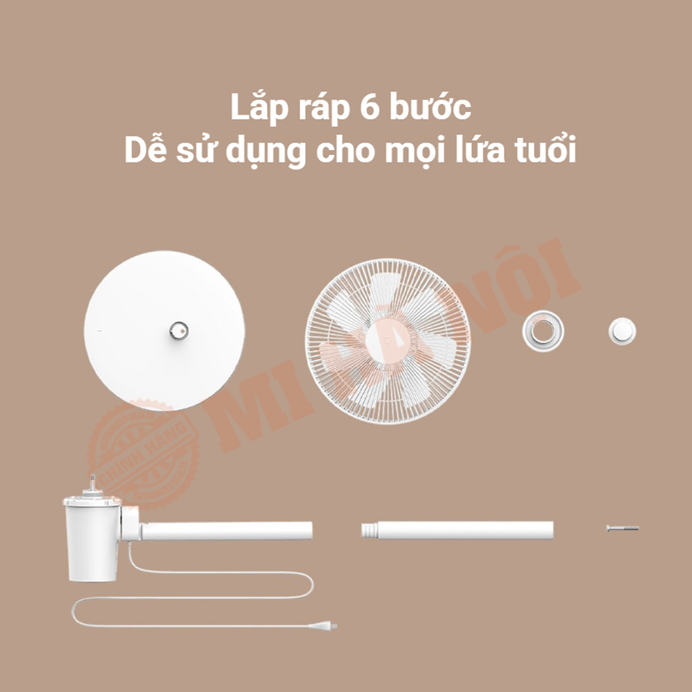 Quạt thông minh Xiaomi dễ dàng tháo lắp