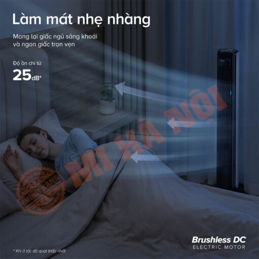 Vận hành êm ái với động cơ DC không chổi than