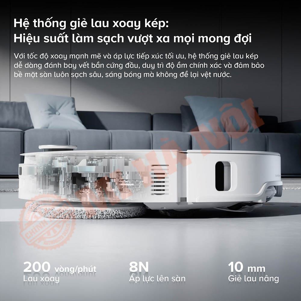 Giẻ lau xoay nâng hạ linh hoạt – Áp lực tối ưu cho sàn sạch sâu