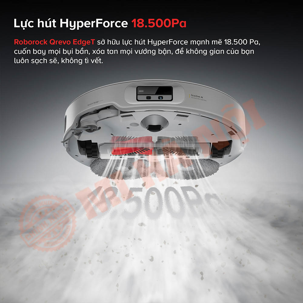 Sức hút mạnh mẽ 18.500Pa – Hiệu quả làm sạch tối ưu