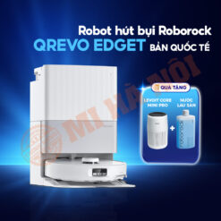 "Robot hút bụi lau nhà Roborock Qrevo EdgeT - Bản Quốc Tế - Siêu mỏng, lực hút 18.500Pa "