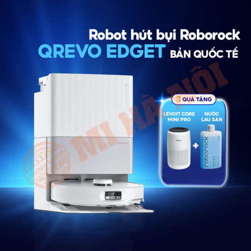"Robot hút bụi lau nhà Roborock Qrevo EdgeT - Bản Quốc Tế - Siêu mỏng, lực hút 18.500Pa "