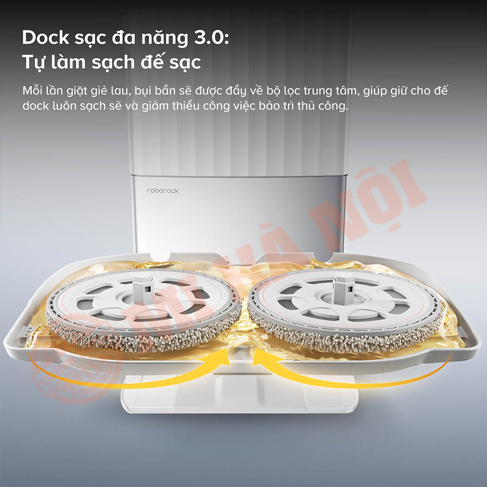Tự động vệ sinh dock sạc bằng nước nóng 75°C – Giảm thiểu bảo trì thủ công