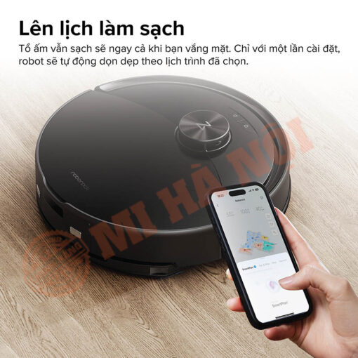 Robot hút bụi lau nhà Roborock Q10 PF+ có thể kết nối và điều khiển dễ dàng qua ứng dụng Roborock, thiết lập lịch trình dọn dẹp định kỳ
