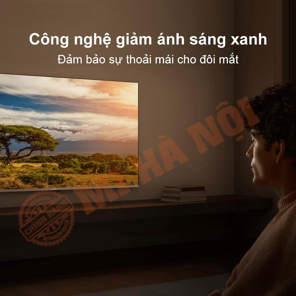 Chế độ lọc ánh sáng xanh giúp giảm thiểu tối đa tác động có hại đến mắt khi xem tivi lâu.