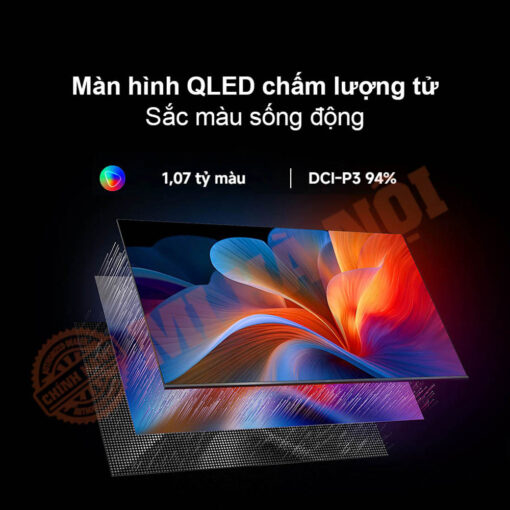 Tivi Xiaomi 65 inch A Pro Google TV QLED 2026 sử dụng công nghệ Quantum Dot giúp hiển thị màu sắc chính xác và rực rỡ vượt trội
