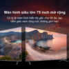 Tivi Xiaomi A Pro Google TV 75 inch QLED 2026 sở hữu màn hình kích thước khủng 75 inch