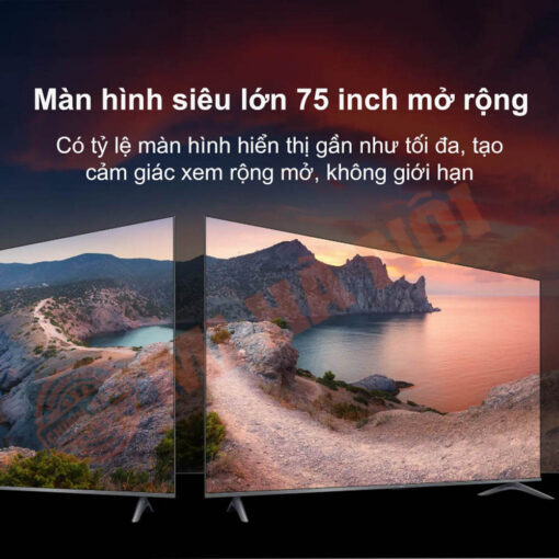 Tivi Xiaomi A Pro Google TV 75 inch QLED 2026 sở hữu màn hình kích thước khủng 75 inch
