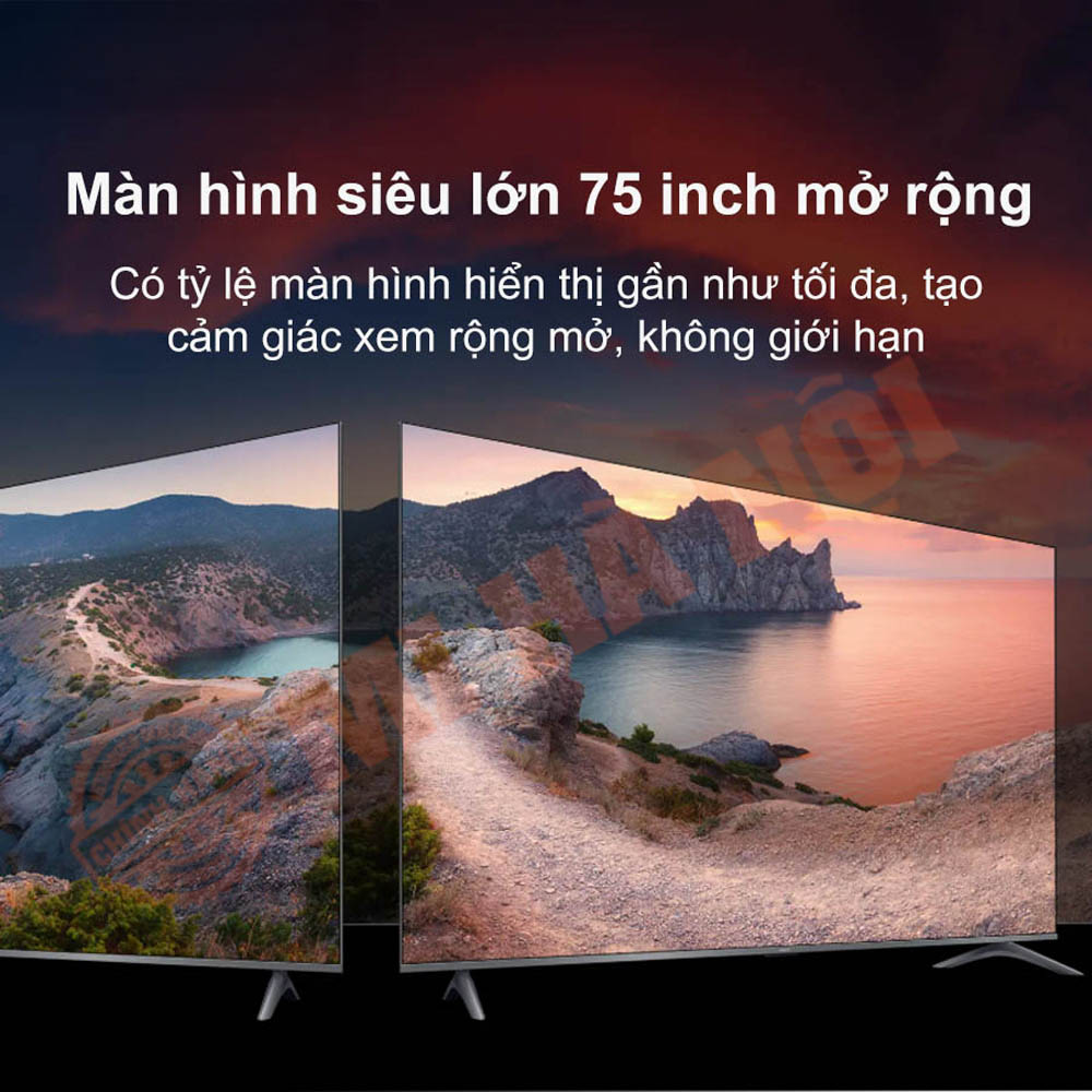 Tivi Xiaomi A Pro Google TV 75 inch QLED 2026 sở hữu màn hình kích thước khủng 75 inch