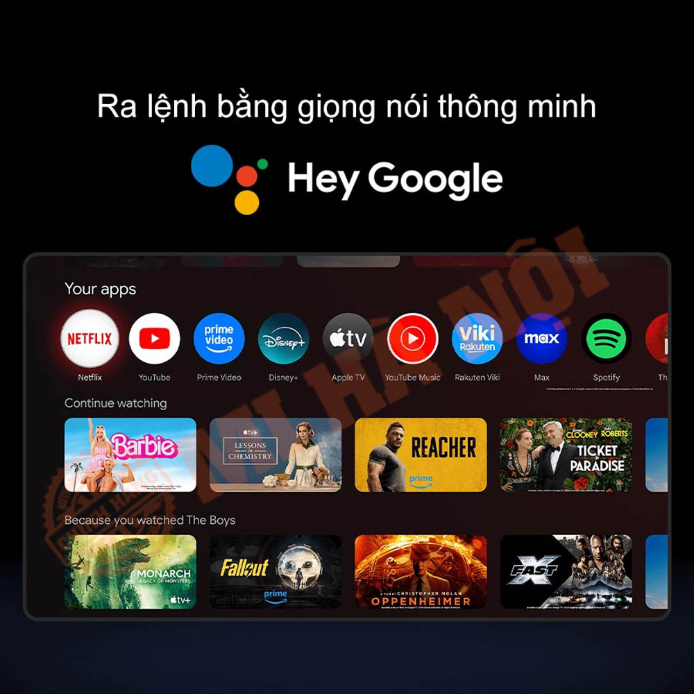 Sản phẩm được tích hợp Google Assistant, cho phép bạn điều khiển tivi bằng giọng nói một cách nhanh chóng