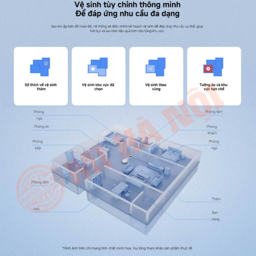 Làm sạch linh hoạt theo nhu cầu từng khu vực