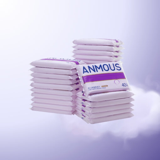 Khăn giấy Anmous tinh chất HA giữ ẩm bảo vệ da – An toàn cho trẻ nhỏ, người viêm mũi dị ứng (40 tờ)