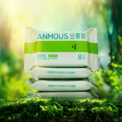 Giấy vệ sinh ướt Anmous tự tan, kháng khuẩn vượt trội – An toàn cho vùng kín, da nhạy cảm (8 tờ)