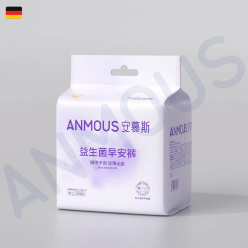 Băng vệ sinh dạng quần Anmous siêu mỏng, siêu thấm, bổ sung lợi khuẩn cân bằng hệ vi sinh vùng kín, Size 40 - 85kg